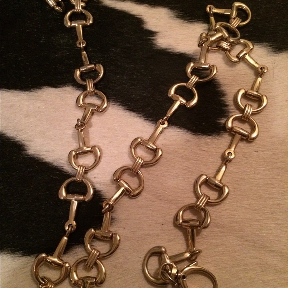 Gold chain belt. Style: Hermes. Small