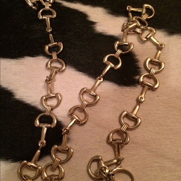 Gold chain belt. Style: Hermes. Small