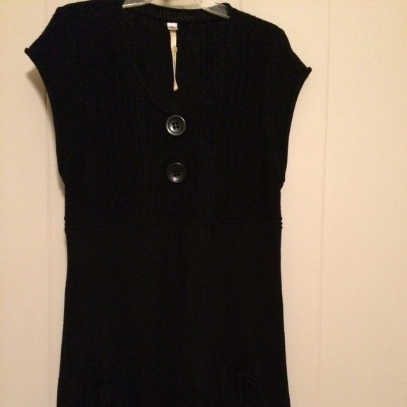 Uncle Frank black sweater dress, XL.