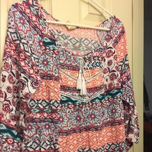 Pintuck peasant top