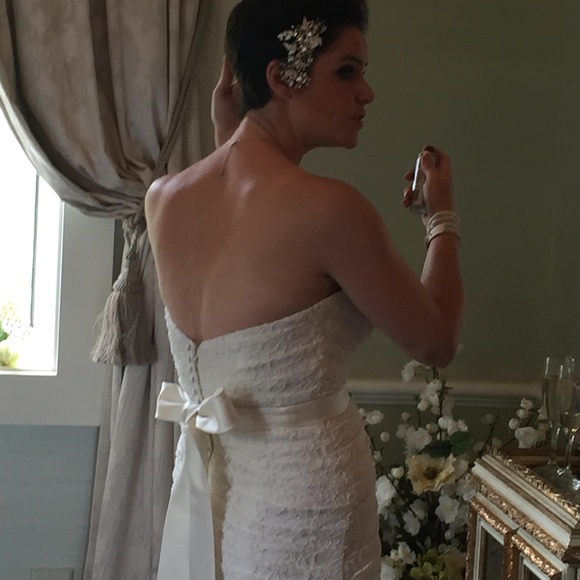 Wedding Genuine Crystal Satin Sash main image 4