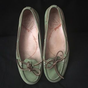 timberland moccasins in green