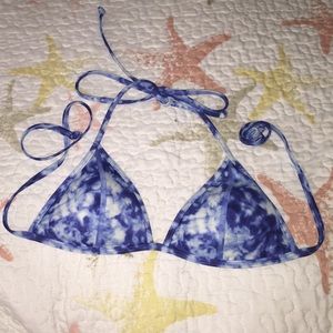 Victoria's Secret PINK blue tie dye bikini top