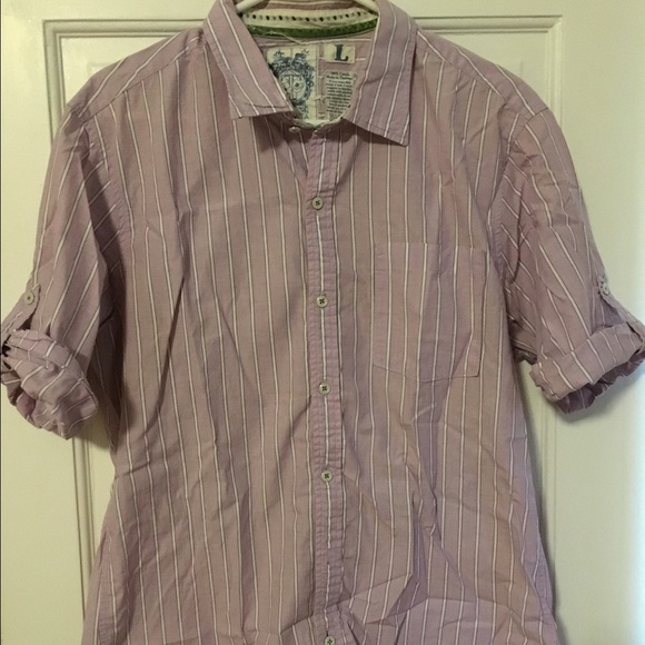 Mens striped button down - large