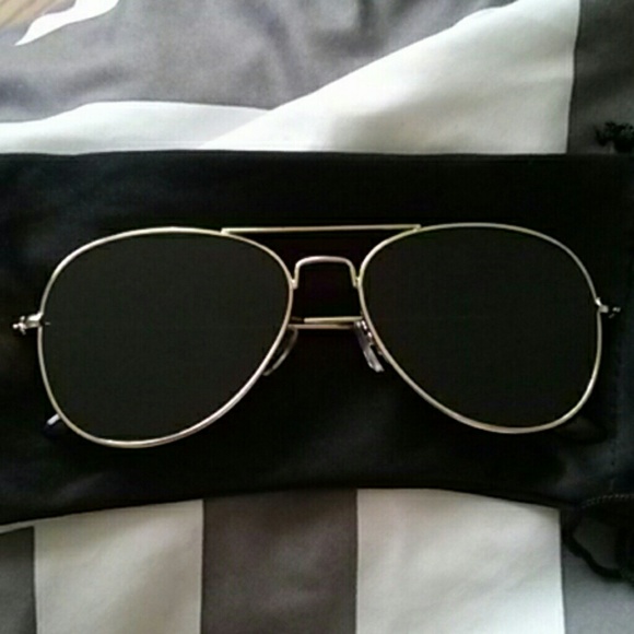 Flat Lens Aviator Sunglasses