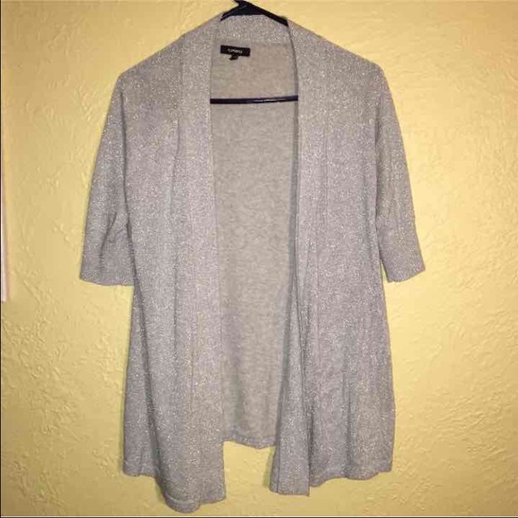 Sparkly silver Express cardigan