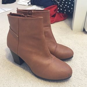 Brown Leather Booties