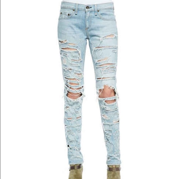 Rag & bone denim The Dre destroyed relaxed jeans