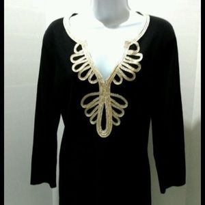 Lilly Pulitzer Black/Gold Dress XL