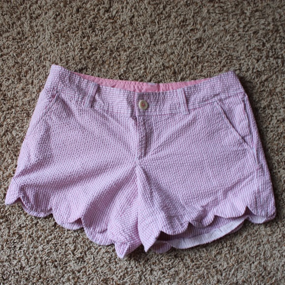 Lilly Pulitzer NWOT Seersucker Scallop Shorts