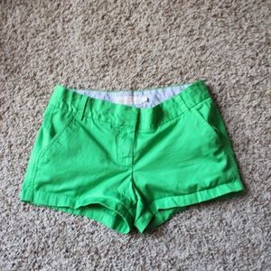 J. Crew Bright Green Shorts