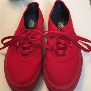 All red Vans