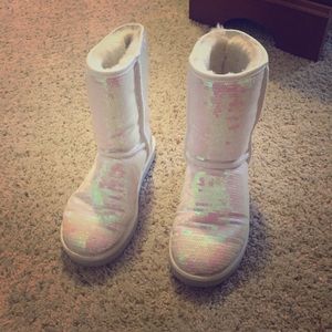White Sparkle Ugg Boots