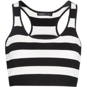 Super cute Mango striped racerback crop top