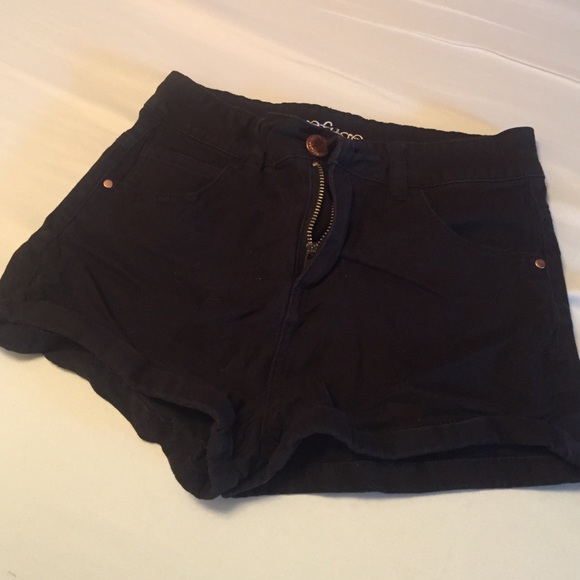 Black high-waisted shorts