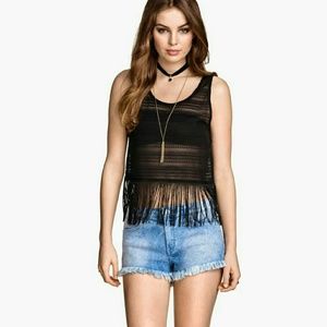H&M Fringe crop top!