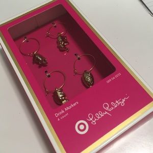 Lilly Pulitzer for Target Accessories - Lilly Pulitzer 4 Target Gold Animal Drink Markers Lilly Pulitzer for Target Accessories - Lilly Pulitzer 4 Target Gold Animal Drink Markers