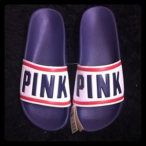 Victorias Secret Pink Slide On Sandals