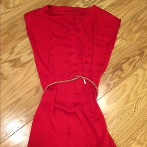 Red shift dress