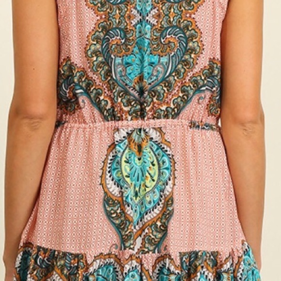 ❗️LAST❗️Sleeveless collared button print dress - Picture 4 of 4