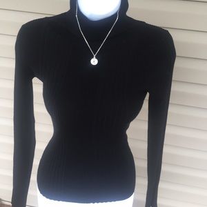 Black ribbed turtleneck