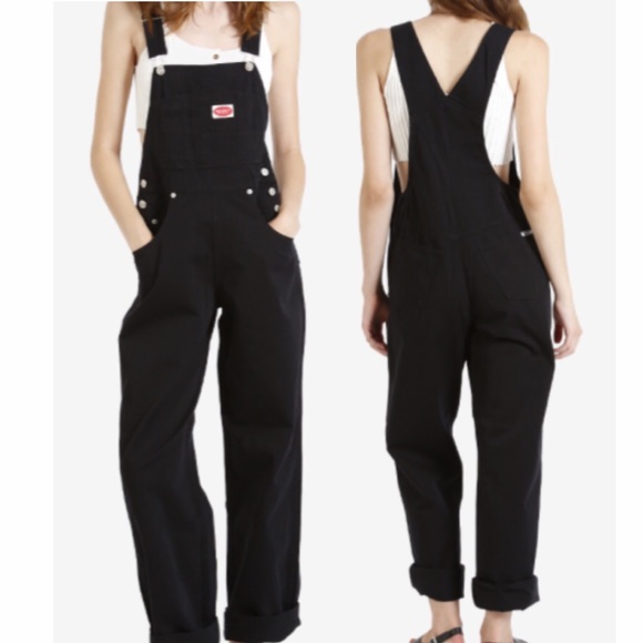 cute black overalls