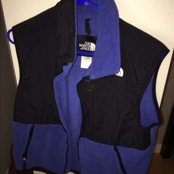 North face blue and black Denali vest