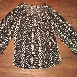 Blank and white blouse