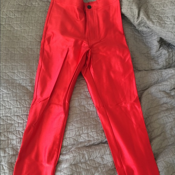Red American apparel disco pant