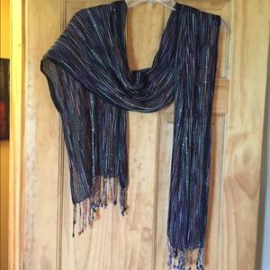 Multi color sequined scarf