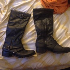 Black tall boots