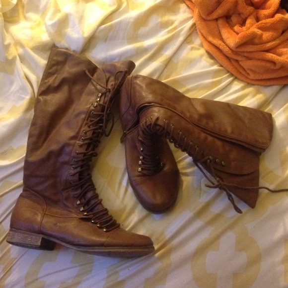 Tall combat boots