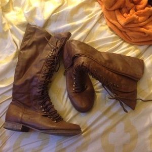 Tall combat boots