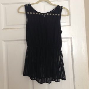 Black sleeveless top