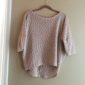 Shimmery gold/white pullover