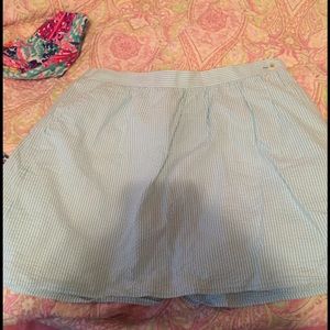 Lily Pulitzer Blue Seersucker Skirt