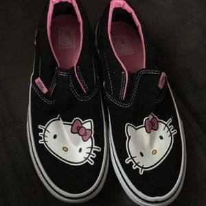 Hello Kitty vans. Worn once kids size 2.5