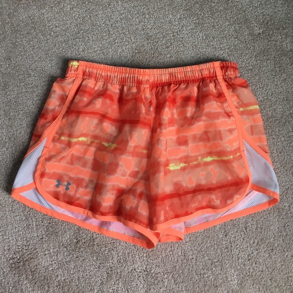Under armour bright tiedye running athletic shorts