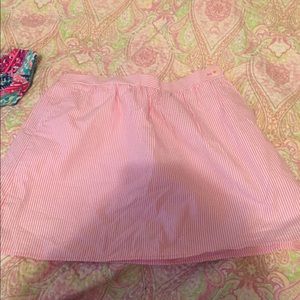 Lilly Pulitzer pink seersucker skirt