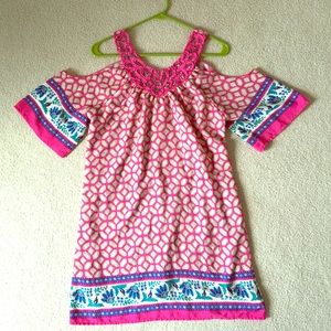 Francesca's Cold Shoulder Dress with Beading SZ S