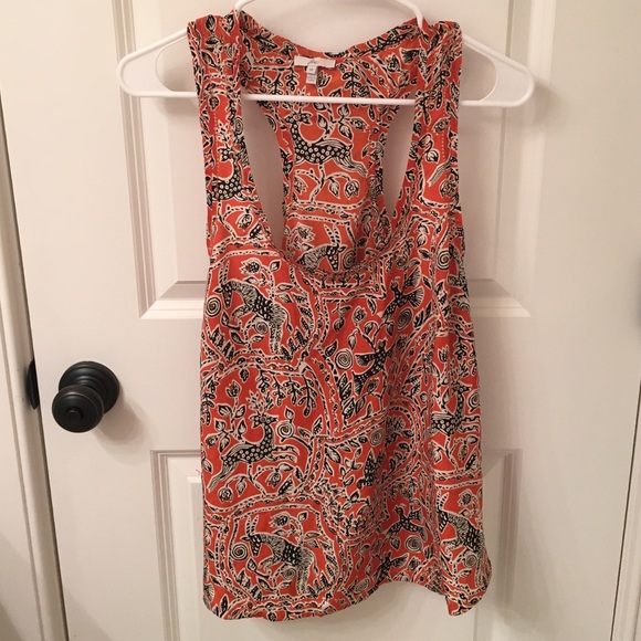 Joie silk racer back tank top