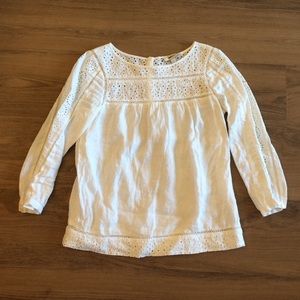 J Crew cotton eyelet top
