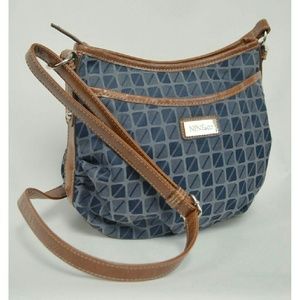 Nine & Co Blue & Brown Shoulder / Crossbody Bag