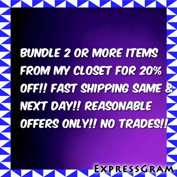 Bundle 2 or more items from my closet for 20% off! - Picture 1 of 1
