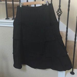 Black ruffled skirt