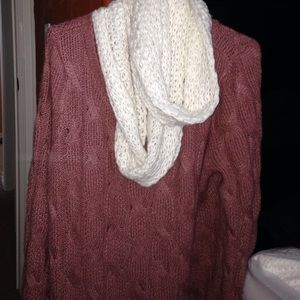 sweater w/ scarf , scarf from Aeropostale