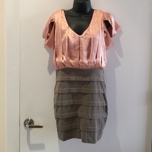 2 piece satin cocktail dress
