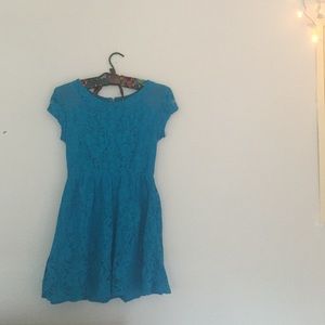 URBAN OUTFITTERS XS Blue Lace Mini Dress