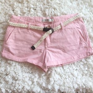 🎉SALE NWOT Pale Pink Shorts with Wrap Belt