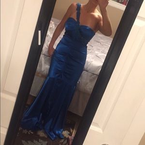 Royal blue mermaid style dress